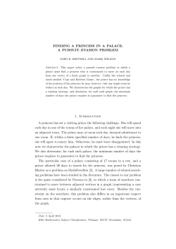 FINDING A PRINCESS IN A PALACE