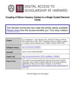 Coupling of Silicon-Vacancy Centers to a Single Crystal Diamond