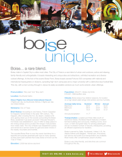 Fact Sheet - Boise.org