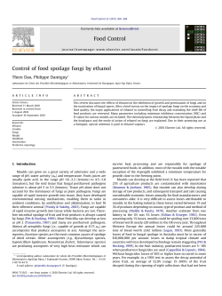 Control of food spoilage fungi by ethanol