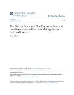 The Effect of Procedural Due Process on State and