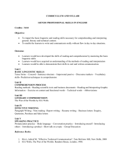 Curricullum and Syllabi