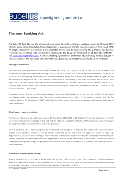 The new Banking Act