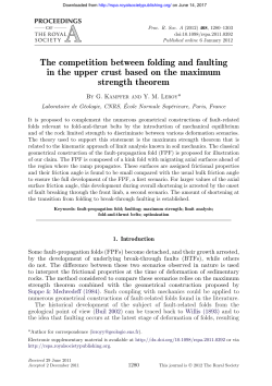 The competition between folding and faulting in the upper crust