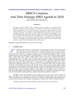 BRICS Countries And Their Strategic HRD Agenda In 2020