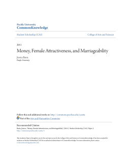 Money, Female Attractiveness, and Marriageability