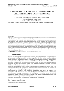 a review and introduction to advanced board cleaner