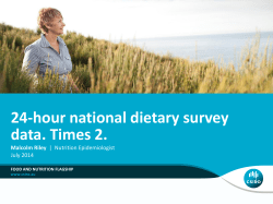 24-hour national dietary survey data. Times 2. Malcolm Riley