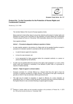 CETS 117 - Protocol No. 7 to the Convention for the Protection of
