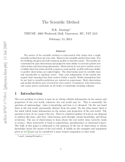 The Scientific Method