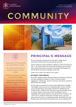 Community - Issue 5, 2017 - St Joseph`s College Mildura