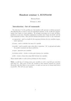 Handout seminar 1