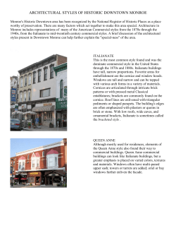 Architectural Styles of Historic Downtown Monroe