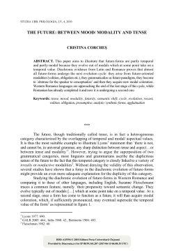 The Future: between Mood/ Modality and Tense