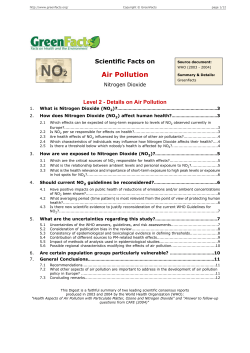 Scientific Facts on Air Pollution Nitrogen Dioxide