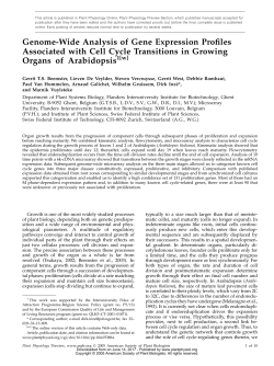 Genome-Wide Analysis of Gene Expression