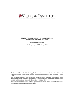 Poverty and Inequality in Latin America: Some Political
