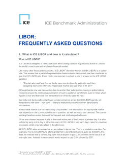 LIBOR: FREQUENTLY ASKED QUESTIONS