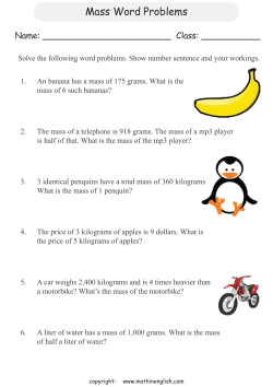 Mass Word Problems
