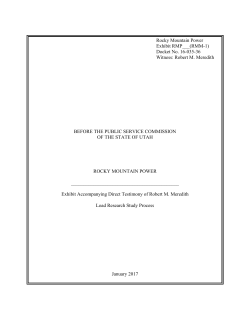 Exhibit RMP (RMM-1) - Rocky Mountain Power