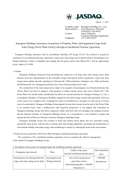 Large Scale Solar Energy Power Plant Facility