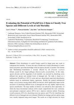 Evaluating the Potential of WorldView-2 Data to Classify Tree