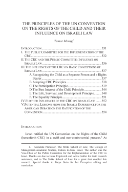 The Principles of the U.N. Convention on the Rights of the Child and