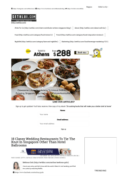 18 Classy Wedding Restaurants To Tie The Knot In Singapore Other