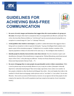 Guidelines for Achieving Bias-Free Communication