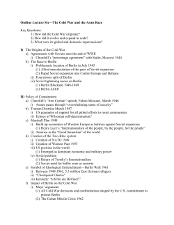 1) How did the Cold War originate?