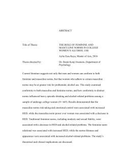 ABSTRACT Title of Thesis: THE ROLE OF FEMININE AND