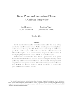 Factor Prices and International Trade: A Unifying Perspective"