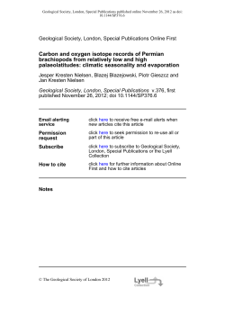 palaeolatitudes: climatic seasonality and evaporation brachiopods