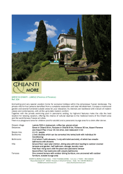 GREVE IN CHIANTI - LAMOLE (Province of Florence) Ref. 324