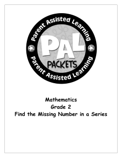 Mathematics Grade 2 Find the Missing Number in a Series