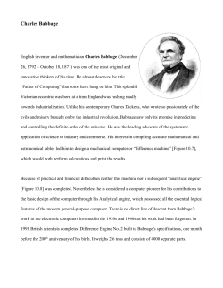 Charles Babbage - robertnowlan.com
