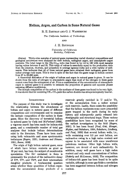 Helium, argon, and carbon in some natural gases
