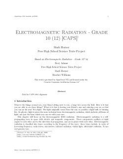 Electromagnetic Radiation - Grade 10 (12) [CAPS]