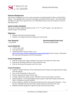 Pictures from the Past Historical Background South Carolina