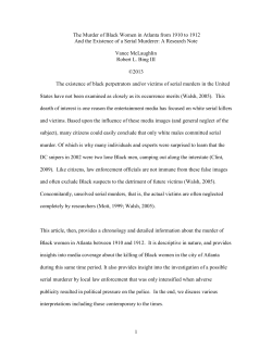 The Atlanta Ripper - Homicide Research