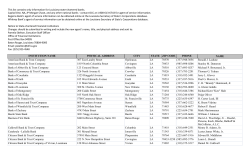 This list contains only information for Louisiana state