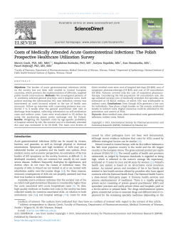 Costs of Medically Attended Acute Gastrointestinal Infections