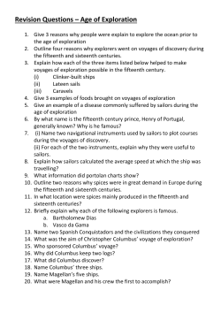 Revision Questions – Age of Exploration
