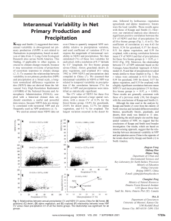 Interannual Variability in Net Primary Production and Precipitation