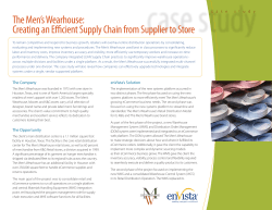 The Men`s Wearhouse: Creating an Efficient Supply Chain from