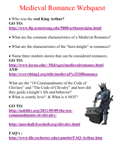 Medieval Romance Webquest