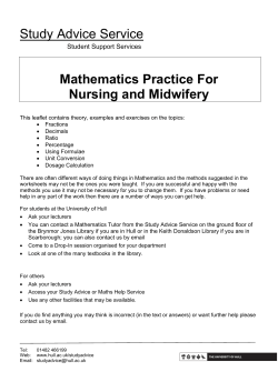 Mathematics practice for nurses and midwives