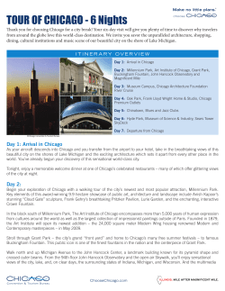 TOUR OF CHICAGO - 6 Nights