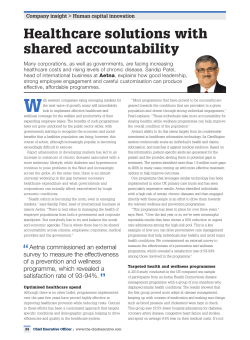 Healthcare solutions with shared accountability