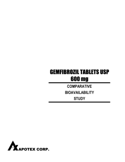 GEMFIBROZIL TABLETS USP 600 mg